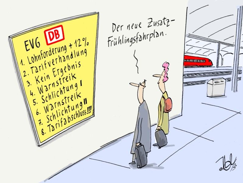 bahn zusatz frühlingsfahrplan gewerkschaft lohn forderung