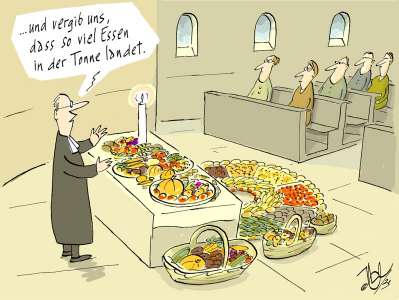 erntedankfest beten  lebensmittel essen wegwerfen tonne