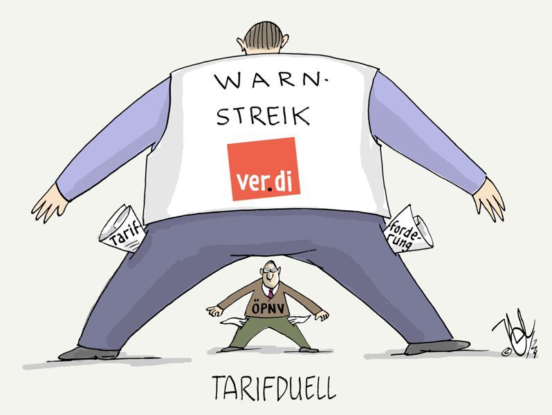 verdi öpnv  tariffduell warnstreik