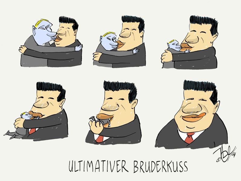 putin xi ultimativer bruderkuss