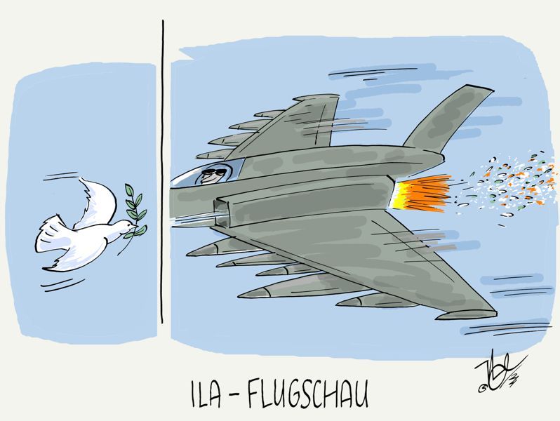 ila flugschau frieden militär