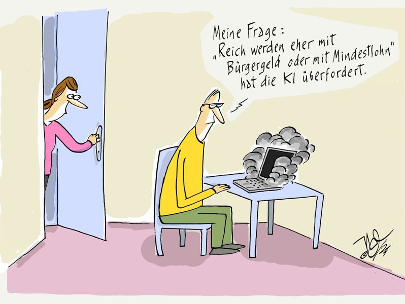 reich werden bürgergeld mindestlohn frage KI mann frau