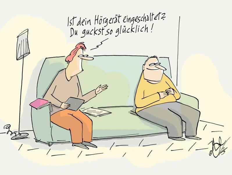 glück glücklich hörgerät mann frau