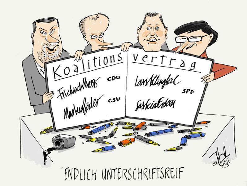 koalitionsvertrag cdu csu spd markus söder friedrich märz lars klingbeil saskia esken