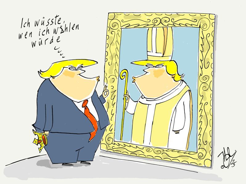 trump papstwahl spiegelbild
