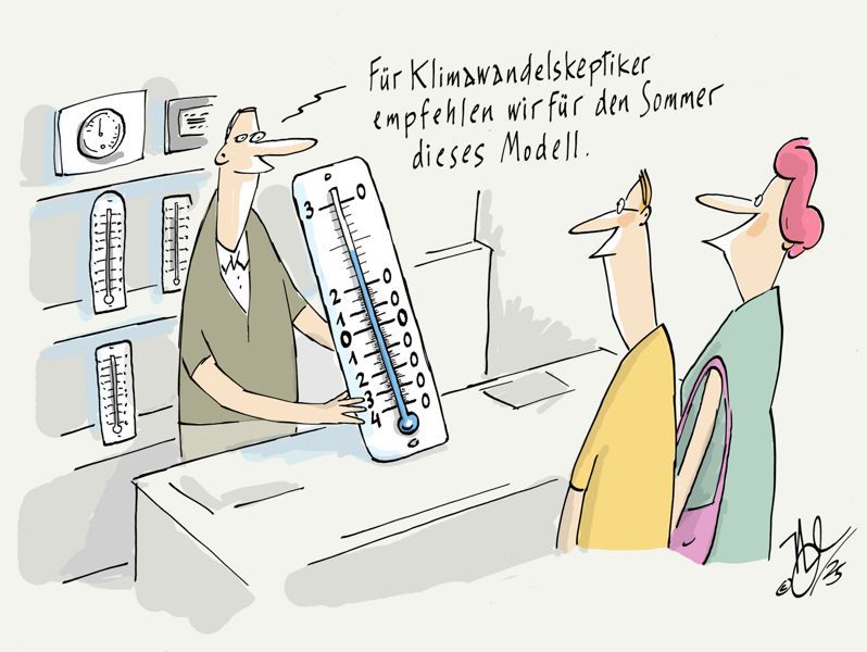 hitze rekordsommer klimaskeptiker außenthermometer mann frau