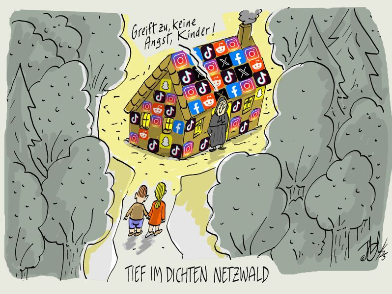 kinder hexe hänsel gretel netzwald social media gefahr märchen