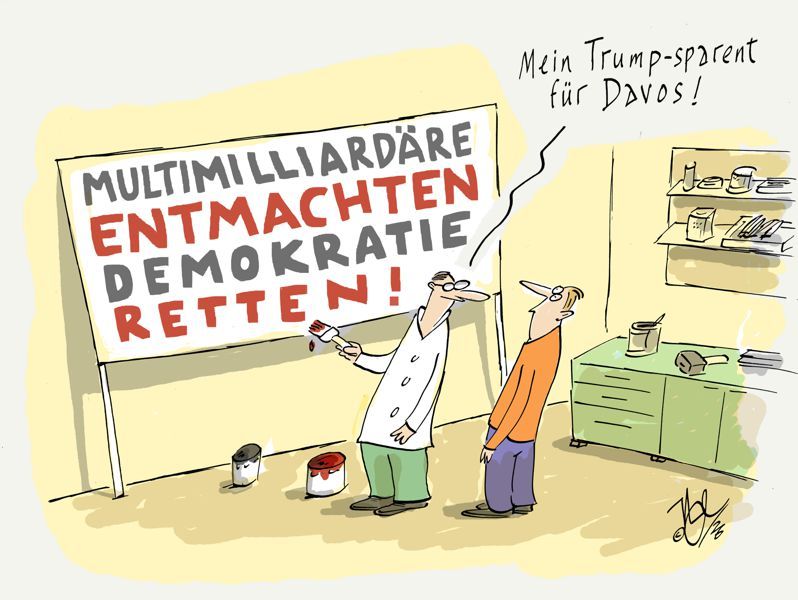 trump davos transparent milliardäre entmachten demokratie retten
