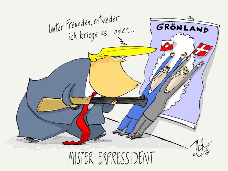 trump grönland erpressen mister erpressident