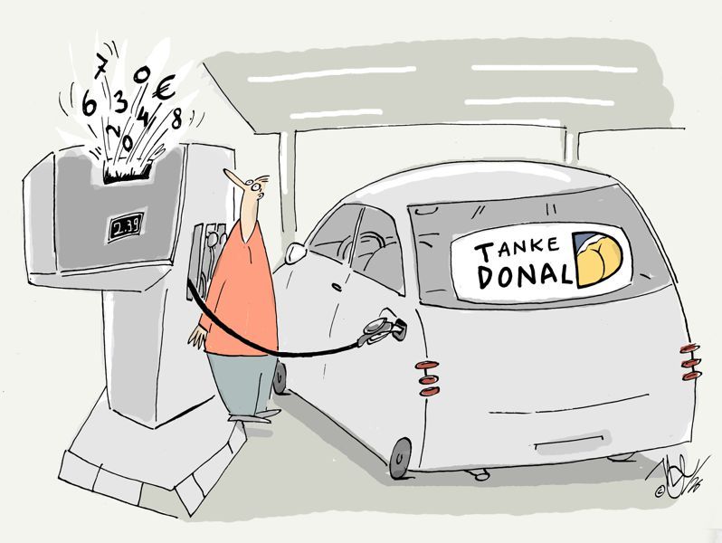 benzinpreise iran krieg danke tanke donald