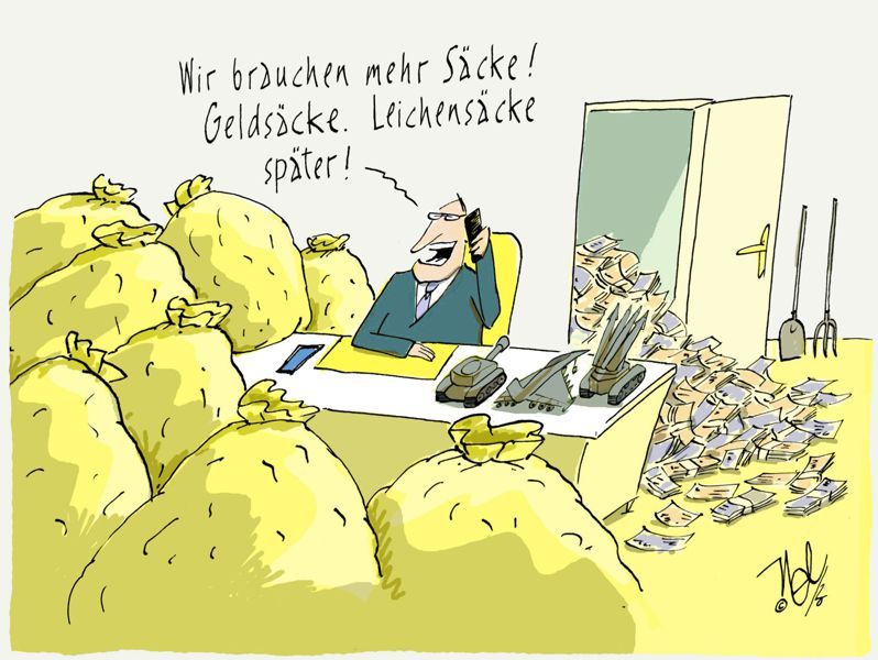 waffen gewinne geldsäcke leichensäcke später