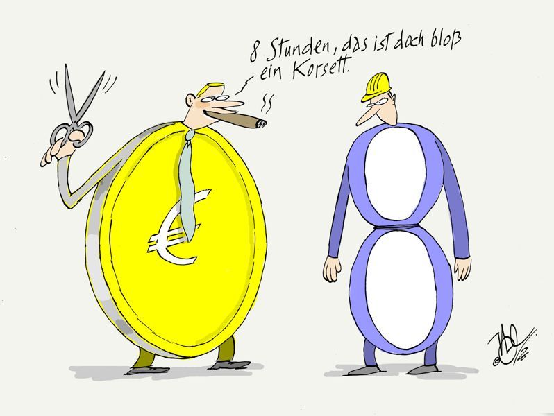 arbeitszeit acht stunden korsett