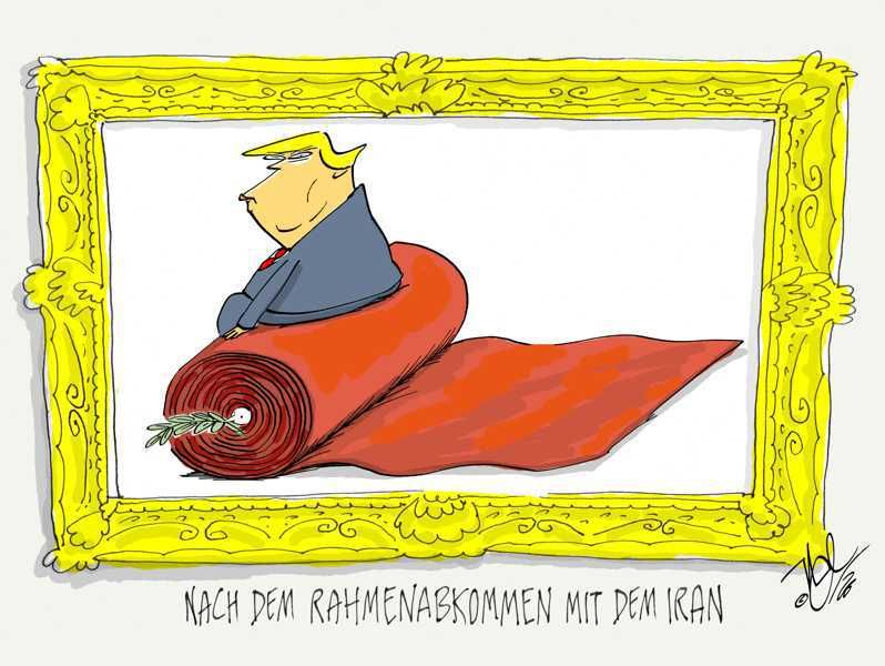 usa iran rahmenabkommen trump frieden roter teppich