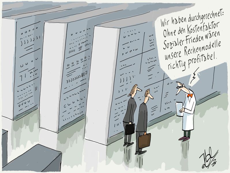 sozialer frieden kostenfaktor rechenmodelle profitabel
