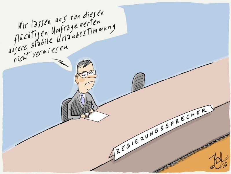 umfragewerte urlaubsstimmung regierungssprecher cornelius