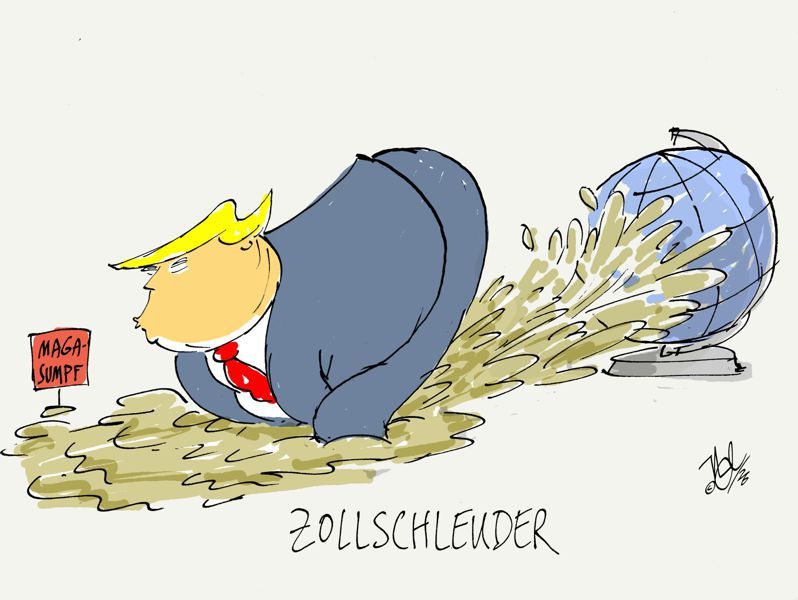 maga sumpf trump zoll schleuder