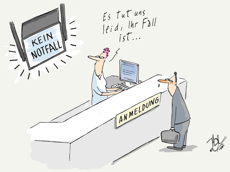 patient kein notfall